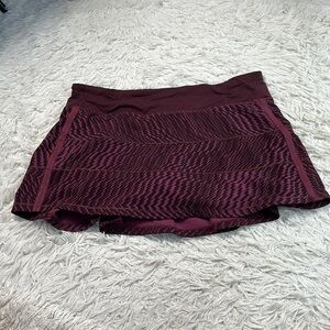 Lululemon Pace Rival Skirt Shifted Horizon Red Grape Black / Bordea